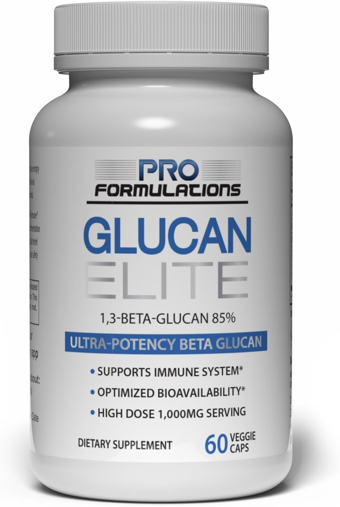 Pro Formuleringer MD Glucan Elite - Beta 1-3D Glucan - 60 vcaps - Ultra- Potency Beta Glucan - Højeste biotilgængelighed med BGF- Immunsystemet support