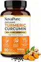 Nuvapure Turmeric with Black Pepper, Nuvapure Turmeric Curcumin, High Absorption, Daily Joint and Immune Health Support, 90 Pills (1PC)