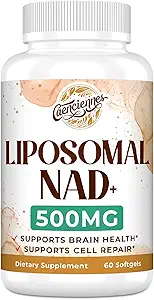 Liposomal NAD+ 500 MG Supplement, True NAD Plus Supplement, Superior Absorption, Boost NAD+ More Efficient Than Nicotinamide Riboside for Cellular Energy, Healthy Aging, 240 Serving