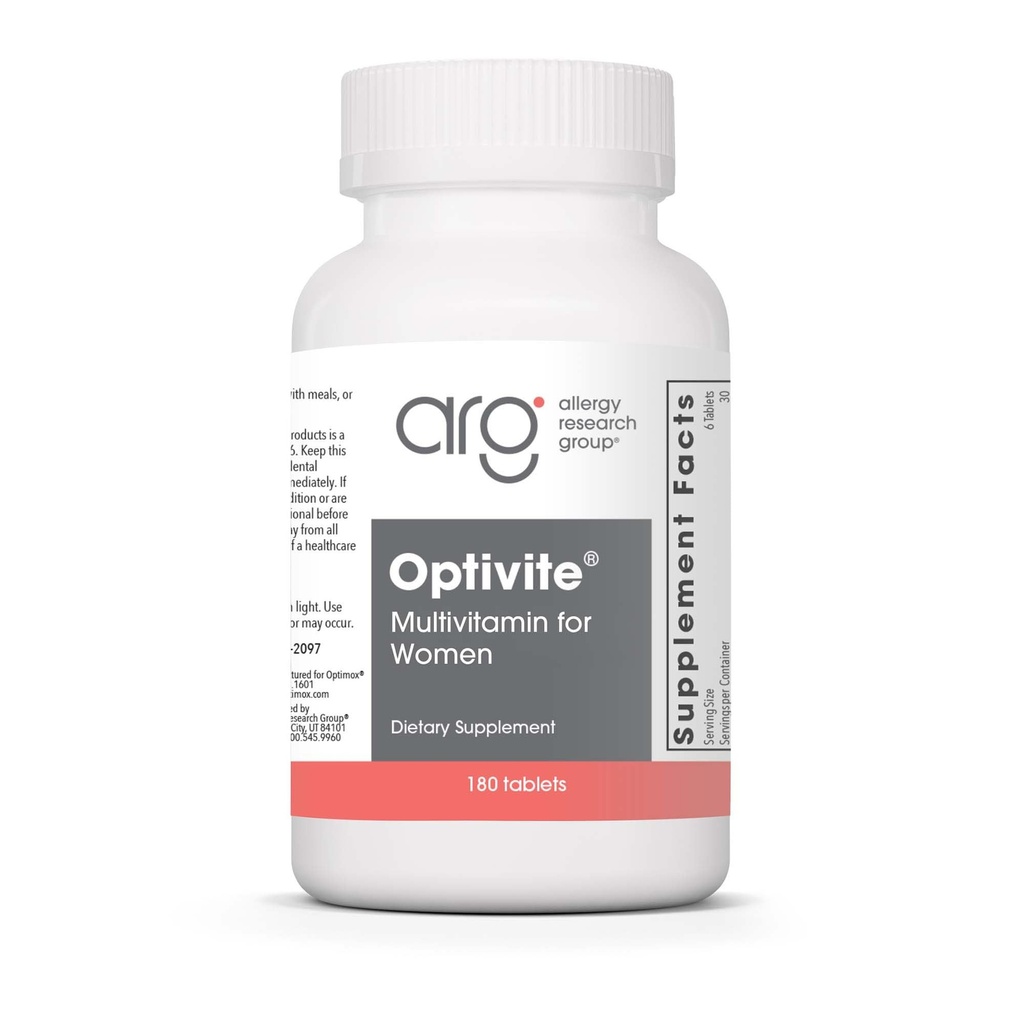Optimox Optivite PMT Supplement - PMS Support for Women, Hormonal Balance, Womens Multivitaminer, PMS Relief med Magnesium, C-vitamin og D3, jerntabletter - 180 greve (pakke med 3)