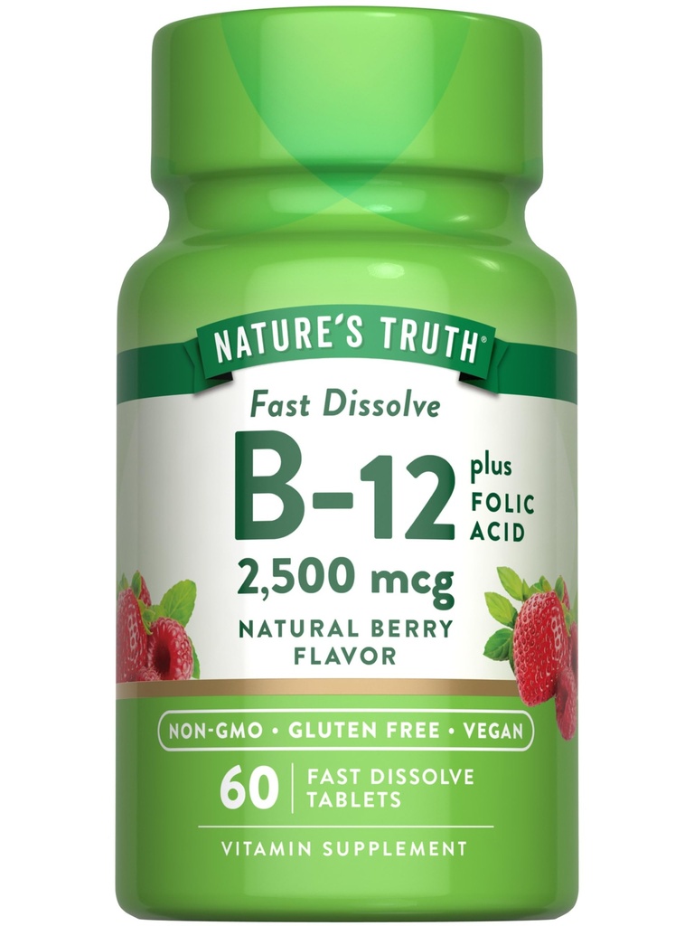 Nature 's Truth B12 Vitamin B12 124; 60 Fast Opløs tablets
