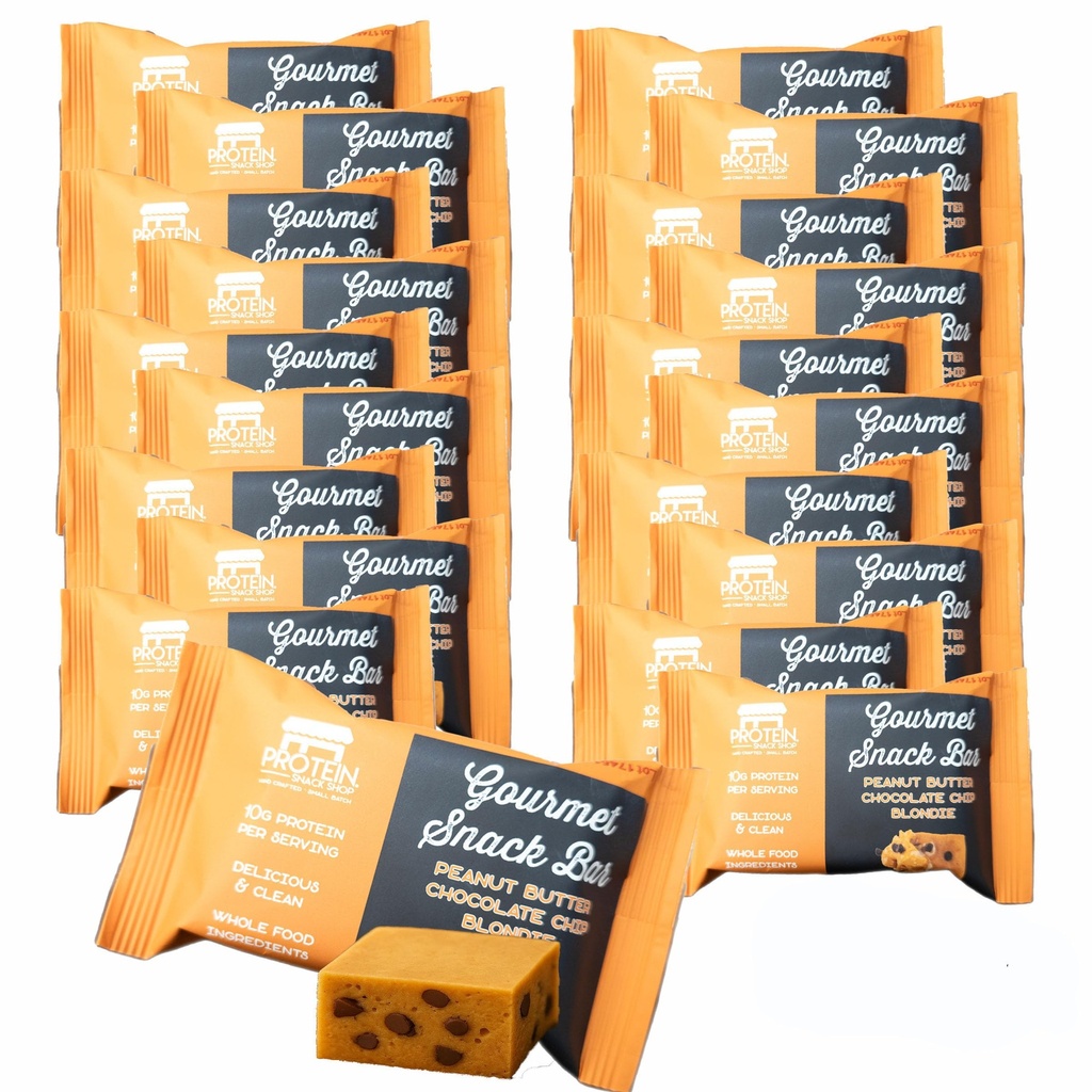 Gourmet Protein Brownie & Blondie Bars | High Protein, Gluten-Free, Honey-Sweetened, No Seed Oils or Preservatives – Protein Snack Shop (12, Peanut Butter Chocolate Chip)