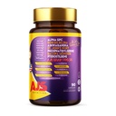 AJS Alpha GPC Nootrop Brain Supplement, Phosphatidylserin, St. John 's Wort Ginkgo Biloba, Ashwagandha, Bacopa Monnieri, Pterostilben, Magnesium Glycinate, Ginkgo Biloba, 5- MTHF, Huperzine A 60CT, 90 kapsler
