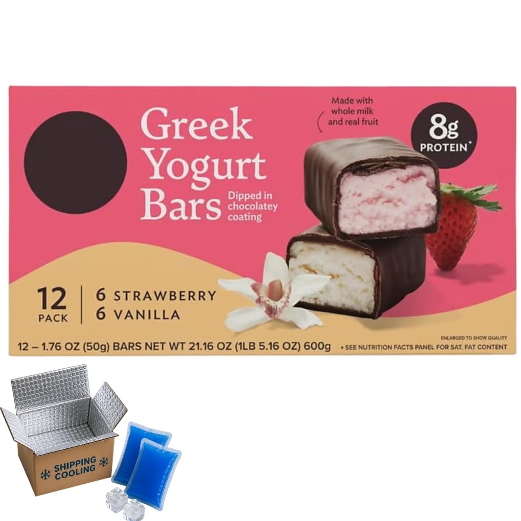 Greek Strawberry and Vanilla Yogurt Bars, 12 pk./1.76 oz