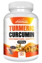 VITAMISAN Turmeric Curcumin 95% Curcuminoids with Ginger & Black Pepper – 2100 mg – High Absorption – 120 Capsules – Non-GMO