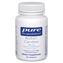 Ren indkapsling Acetyl- L- Carnitin 250 mg - Hukommelse og hjerne supplement - Hjernestøtte og fokus * - Gluten Free & Non- GMO - 60 kapsler