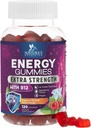 Energy Gummies 1000mcg - med vitamin B12, grøn te naturlig koffein støtte, Daglige energi Gummies - lækker berry flavor B12 tyggetræning supplement til kører cykling & sport - 120 tykkere