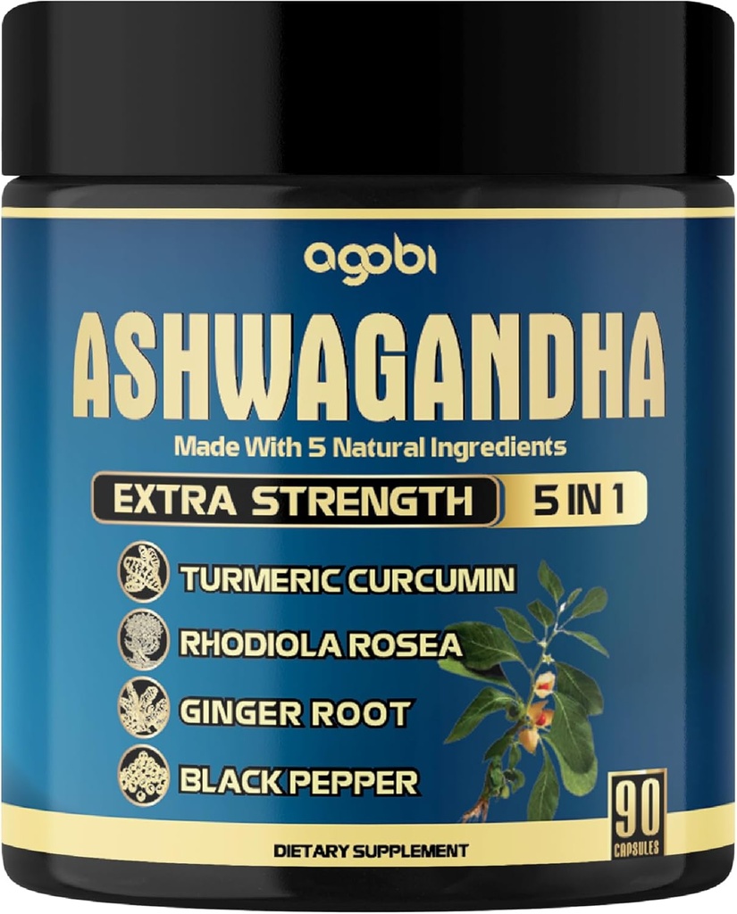 agobi Ashwagandha Supplement kapsler - 90 Tæller til 3- måned levering