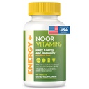 Noor Vitamin Energy + Multivitamin; Halal Vitamin til energiproduktion & Immunitet, 26 Vitamin & Min, Black Seed, Dates, Honning, for Mænd & Kvinder. Gelatine fri, 2 måneders forsyning