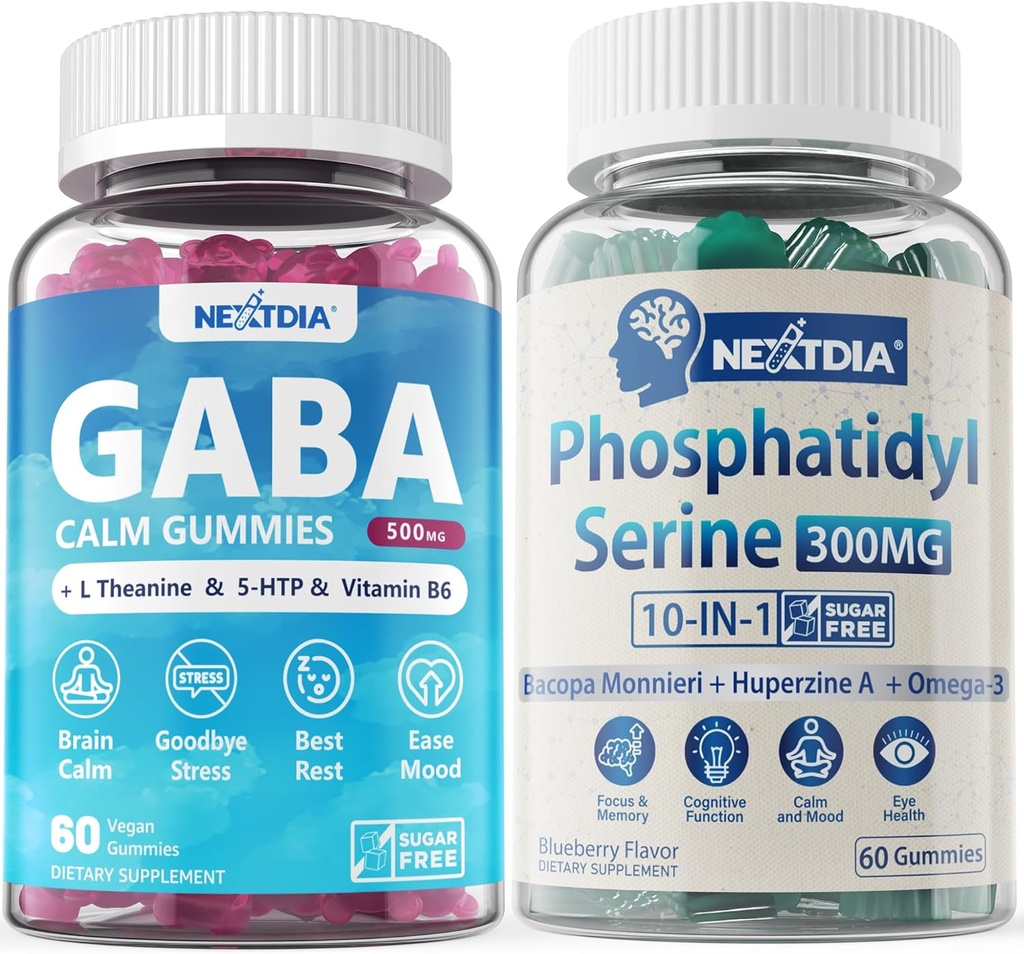 Bundle - Phosphatidylserine Gummies 120 Counts + GABA Gummies 120 Counts
