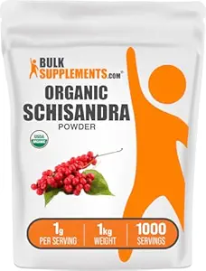 BulkSupplements.com Organic Schisandra Powder - Organic Schisandra Supplement, from Schisandra Berry - Gluten Free - 1g per Serving, 1kg (2.2 lbs) (Pack of 1)