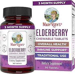 MaryRuth Organics Elderberry Vitamin C tyggetabletter