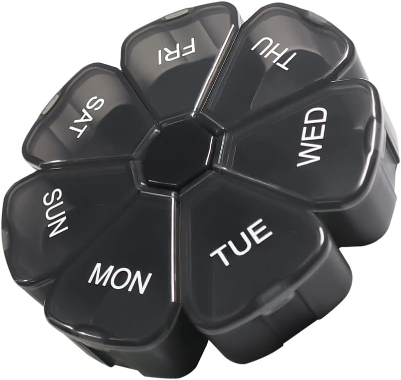 Ugentlig Stor Pill Organizer 7 Dag, Pill Box, Pill Case, Pill Container, Travel Pill Organizer, Pill Holder, Pill Box 7 Dag, Pill Dispenser, Fish Oil, Pills, Kosttilskud, Vitaminer, Medicin Organizer