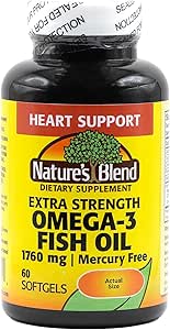 Nature's Blend Fish Oil 1760 mg Omega 3 Extra Strength - 60 Softgels