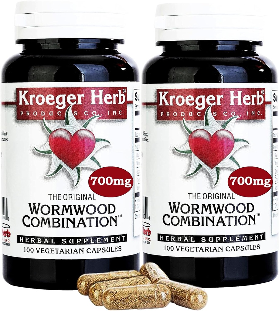 2 Pack -Kroeger Wormwood Combination, 100 V-Cap