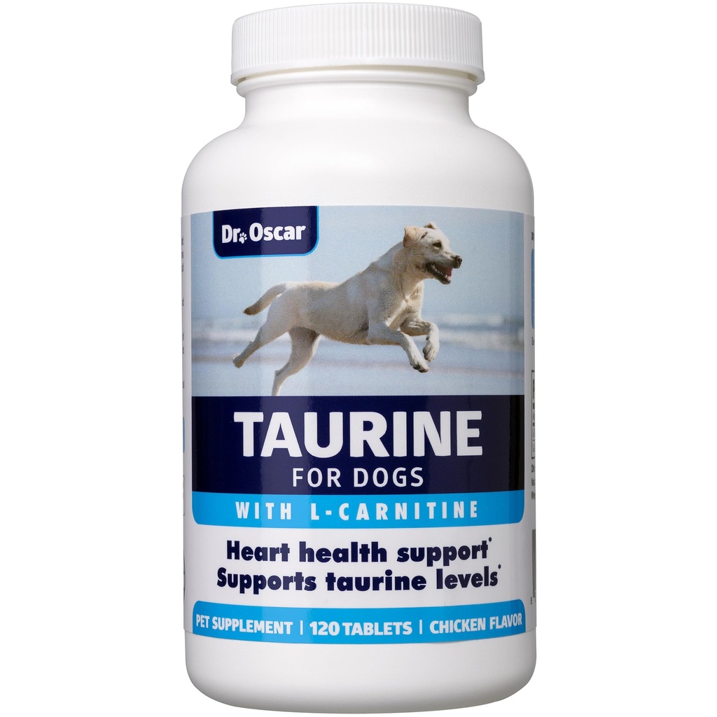 Taurine supplement til hunde Meets RDA på 500 mg pr. 25lbs Vægt I modsætning til de fleste alternativer, 120ct, Hjælper med at vedligeholde hund hjerte sundhed, normal funktion af hjertemusklen og normal blodgennemstrømning