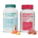 SmartyPants Prenatal Multivitaminer og Probiotisk Immunitet Bundle: Omega 3 Fish Oil (EPA / DHA), Biotin, Methylfolat, Vitamin D3, C, fordøjelses- og immunsupporttillæg (30 dages forsyning)