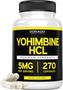 Yohimbin HCL 5mg for mænd og kvinder (270 kapsler) Mere potent end Yohimbe Bark pulver - Kvalitet garanti - Tredjeparts testet for potens & renhed - Vegan, Gluten Free & Non- GMO - USA Made