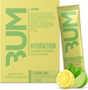 RAW Electrolytes Powder Hydration Drink Mix Pakninger, Bum Hydrate (Lemon Lime, 20 Servering) - Elektrolyte Hydration Pakninger understøtter muskelfunktion & Endurance - Keto Free Electrolytes Powder Pacets