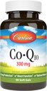 Carlson - Co- Q10, Co- Enzyme Q10, 300 mg, Energy Production & Heart Function, 60 Softgels