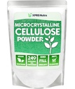 XPRS Nutra Mikrokrystallinsk Cellulose Powder - Odorless Cellulose Fiber Powder - 100% Pure Cellulose Supplement er en Uopløselig Fiber til Pill Binder Mix og Cellulose Paste (1.10 Pounds)