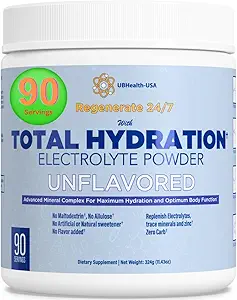 Total hydrering Electrolyte Erstatning Mix (90 Serveringer, Unflavored)