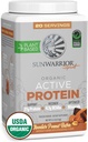 Sunwarrior Organic Plant Protein Powder 124; Vegan Organic Protein Powder with BCAAs Plus Recovery Minerals & Botanticals Б124; Non- GMO Soy Dairy & Gluten Free (Chocolate Peanut Butter, 20 Servere)