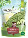 Food to Live Organic Wheatgrass Powder, 2 Pounds - Non-GMO, Whole- Leaf, Raw, Non-bestrålet, Pure, Vegan Superfood, Bulk, Great for Juice, Rich in Fiber, Chlorophyll, Fedtsyrer og mineraler