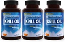BioEmblem 3 Pack Antarktiske Krill Oil 1000mg Softgels, Omega- 3s Oil med høje niveauer af EPA + DHA, Astaxanthin, og Phospholipider, Understøtter Brain Health, 180-Greve Non- GMO, Gluten Free, 90 dages forsyning