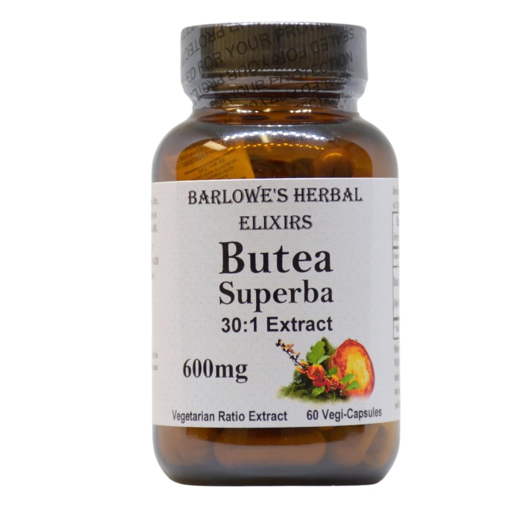 Barlowe 's Herbal Elixirs Butea Superba Extract 30: 1 m. 125; 600mg Per Capsule Removal 124; Thai Mandlig Vitality Herb Removal 124; 60 Vegan Kapsler Removal 124; High Flavonoid Content Removal 124; Stearate- Free, Glass Flasket