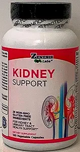 Zenesis Labs Kidney Cleanse Detox Flush & Repair Urinary Tract Support - Gluten Free - Natural Cranberry Extract Herbal Supplement Blend (120 Capsules/Bottle) 60 Day Supply
