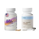 GLP-1 Boost & NAD+ Vitality Complex Wellness Duo – Appetite Control, Metabolism & Cellular Energy Support – Eriomin, Berberine, Capsaicin, NR, Alpha-GPC & Methylated B Vitamins – 150 Total Capsules