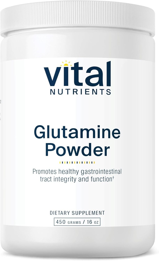 Vital Nutrients Glutamin Powder - Sund Gastrointestinal Tract Funktion - Gluten, Dairy, Soy Free - Non-GMO - 450g / 16 oz L- Glutamin Powder
