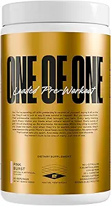 ONE of ONE Loaded Pre-Workout – High-Stim Energy, Focus & Endurance with EndoFlo™, Genius Pure™ Alpha GPC, NeuroRush™, Dynamine®, No Crash, Gluten Free – Pink Burst