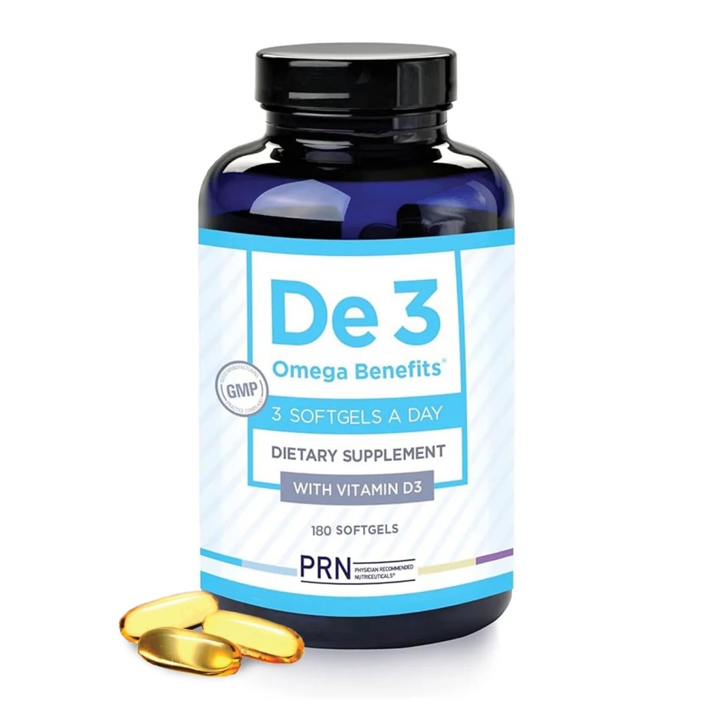 PRN De3 Dry Eye Ultra Pure rTG Omega 3 - Støtte til tørre øjne - 2240mg EPA & DHA - Ny & forbedret-Burpless-1 servering, 2-måneders levering