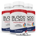 Begrundede laboratorier (3 Pack Blood Balance Advanced Formel 620MG Supplement piller 180 kapsler
