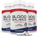 Begrundede laboratorier (3 Pack Blood Balance Advanced Formel 620MG Supplement piller 180 kapsler