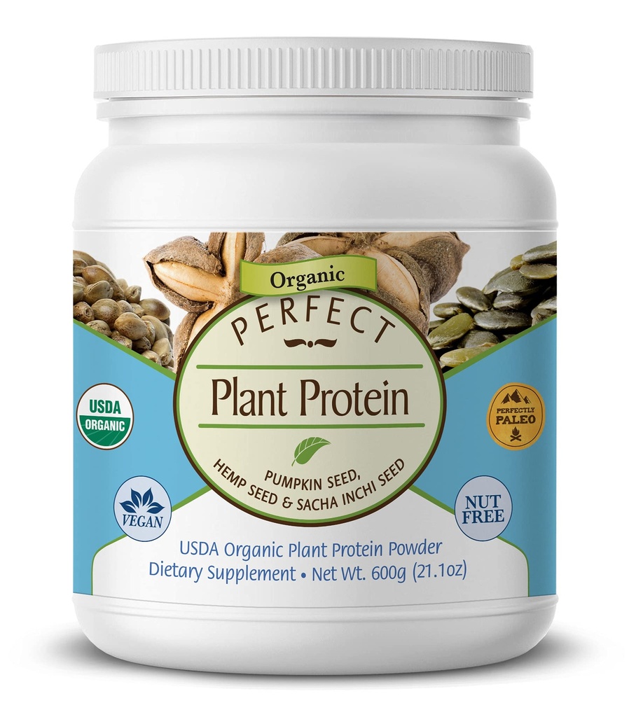 Perfect Supplements – Perfect Plant Protein Powder – 600 Grams – Pumpkin Seed – Hemp Seed & Sacha Inchi