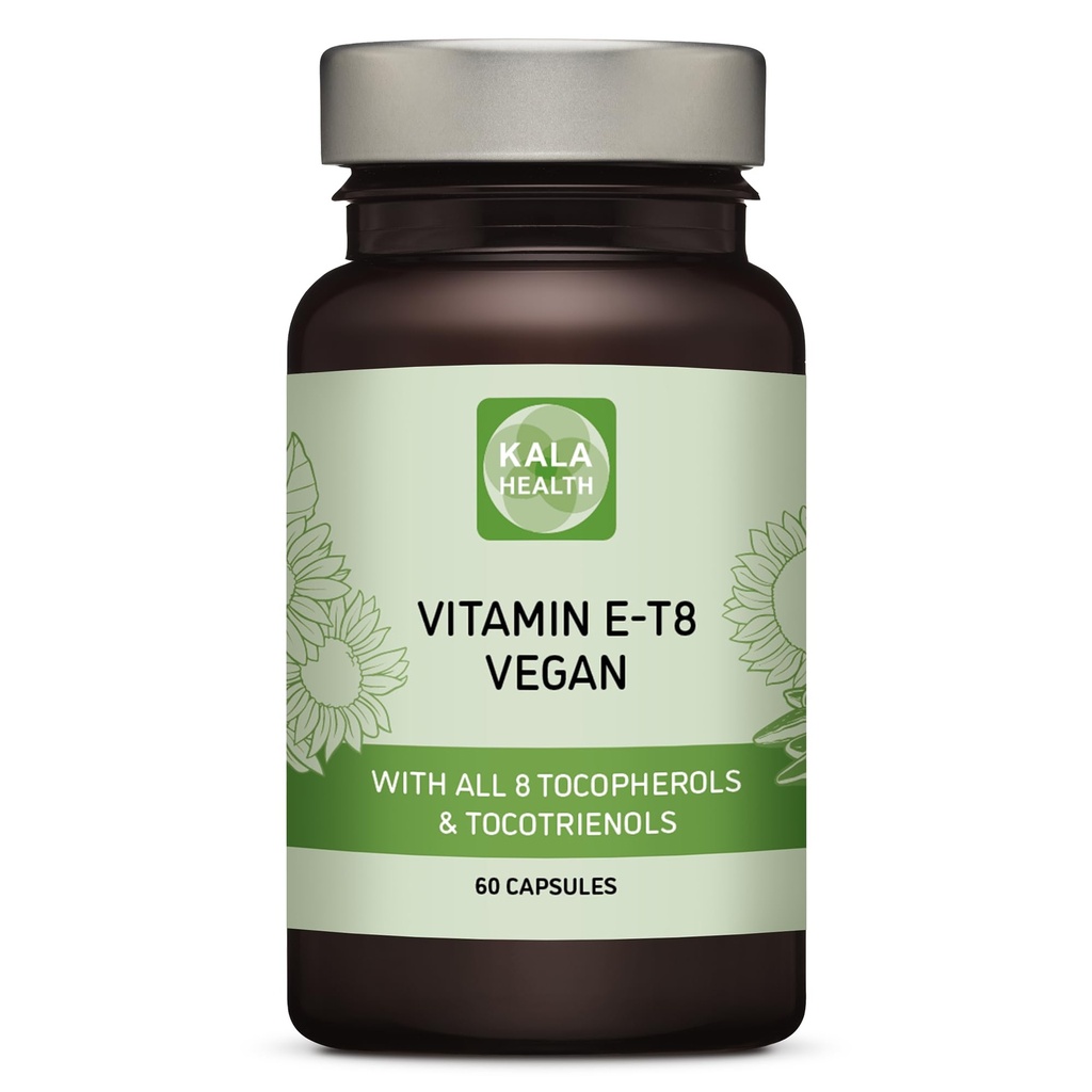Unique Vegan Formel med alle 8 tocopheroler og tocotrienoler E-vitamin - Indeholder ingen PAH 'er, Heavy Metals, Forurenende stoffer eller konserveringsmidler - Certificeret bæredygtig - Hår, biler og hud (60)
