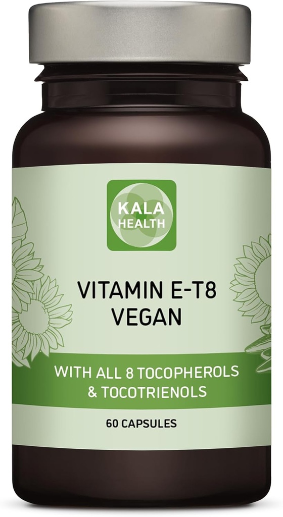 Unique Vegan Formel med alle 8 tocopheroler og tocotrienoler E-vitamin - Indeholder ingen PAH 'er, Heavy Metals, Forurenende stoffer eller konserveringsmidler - Certificeret bæredygtig - Hår, biler og hud (60)