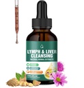 Liposomal Lymphatic Drainage Drops: 23 in 1 Lymphatic Drainage Supplements, Rich in Echinacea, Artichoke,Burdock Root,Elderberry for Lymphatic, Lungs, Liver Cleanse Detox & Repair, 2 fl oz