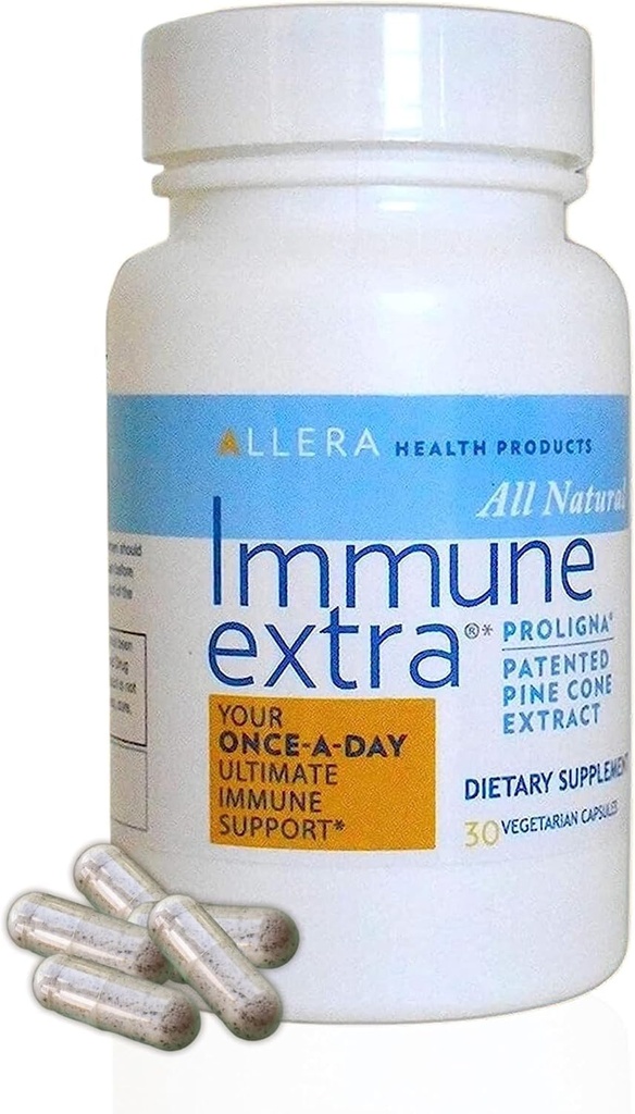 Worldwide Nutrition Bundle Kompatibel med Allerera Health Pine Cone Extract Kapsler - Vegan ProLigna Plant Products - Immunsupport Supplement - 30 Kapsler med Keychain