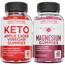 60 Keto Apple Cider Vinegar Gummies Advanced Weight Loss + 60 Magnesium Gummies Formuleret med 770 MG Magnesium Citrate.