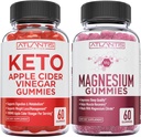 60 Keto Apple Cider Vinegar Gummies Advanced Weight Loss + 60 Magnesium Gummies Formuleret med 770 MG Magnesium Citrate.