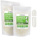 XPRS Nutra Vegan Størrelse 00 Separated Kapsler - 1000 Grev Premium Tomme Kapsler Separeret i poser - Clear Tom 00 Pills til DIY Supplement Fyldning