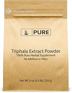 PURE ORIGINAL INGREDIENSER Triphala ekstrakt pulver (8 oz) Pure, naturligt sourced, Ingen tilsætningsstoffer eller Fillers