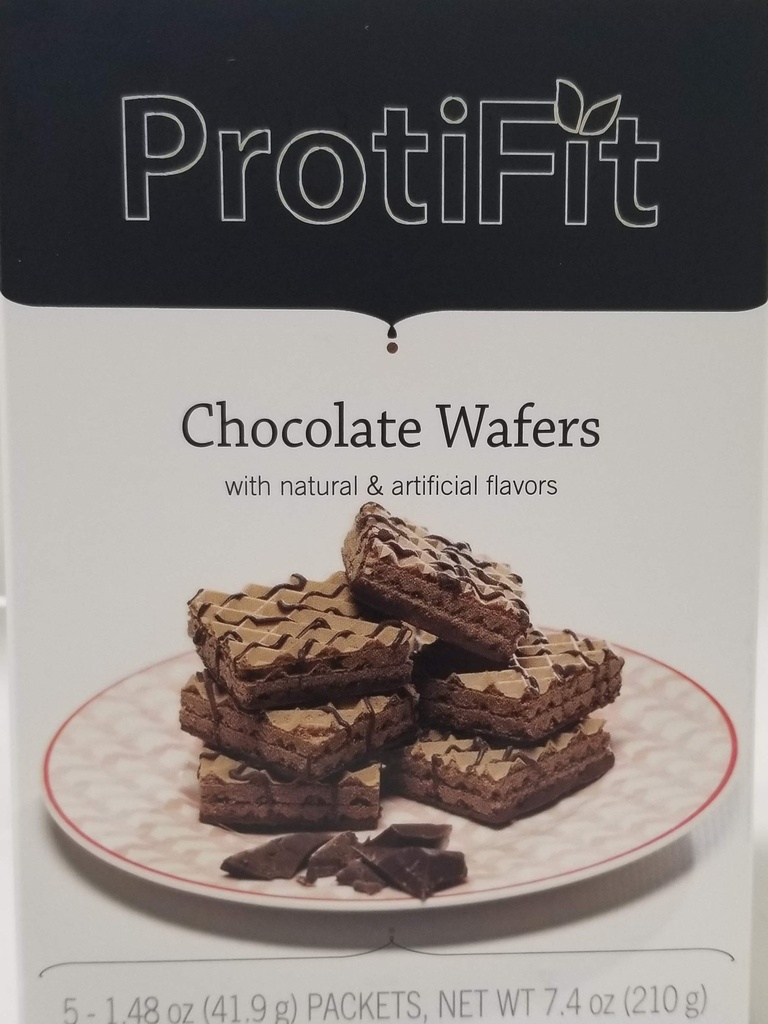 Proti Fit High Protein Wafer Bar - Chocolate (5 servings/box) - Trans Fat Free, Aspartame Free, Cholesterol Free