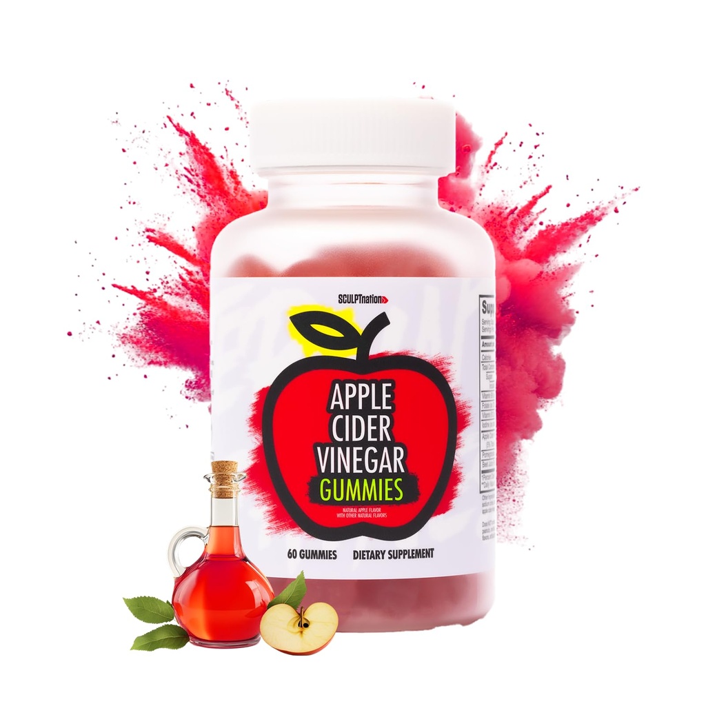 Schedpt Nation af V Shred Apple Cider Vincious Gummies - Sund Superfood Snack, Metabolisme og fordøjelse Support - 60 ACV Keto Gummies