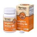 Renzo 's Bright & Brainy Vitamin B6, Opløsning Kids Vitamin B6, 60 Sugar- Free Melty Tabs, Oh Oh Oh Orange Flavored