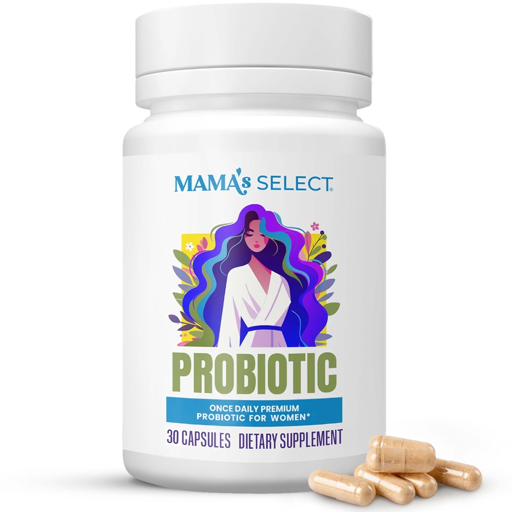 Mama 's Select Prenatal Probiotika til gravide kvinder - Graviditet, Postnatal & Postpartum Support - Aids Amning, Amning, fordøjelse, Morgenkvalme, Baby Microbiome - 30 kapsler